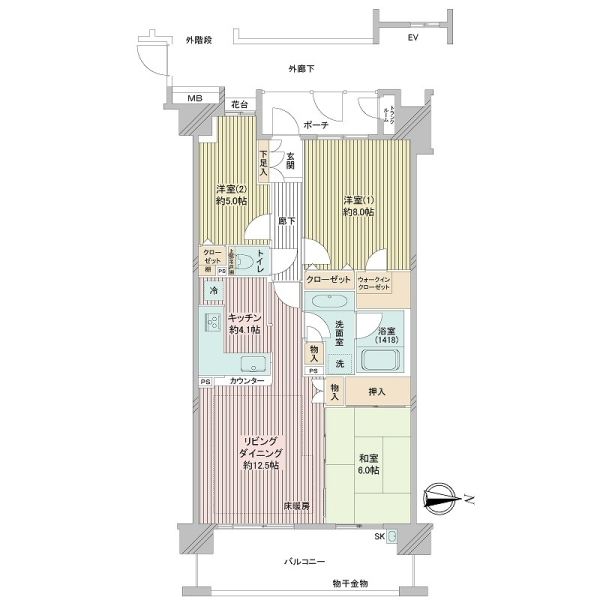 エフユニバース 間取図