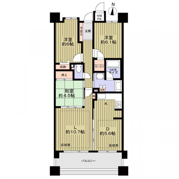 アソシアード神宮東参番館 間取図
