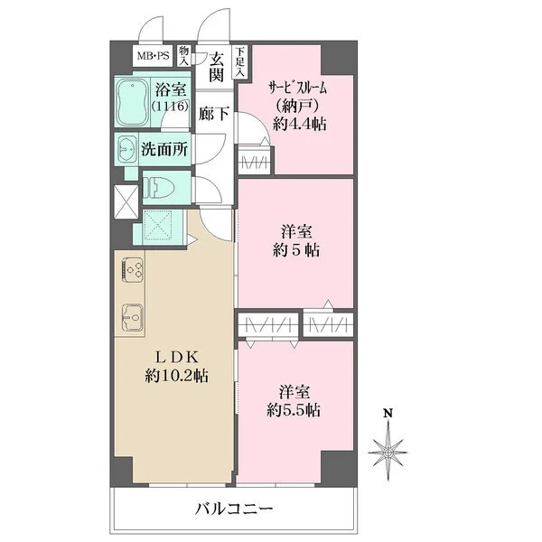 サンハイツ亀戸 間取図