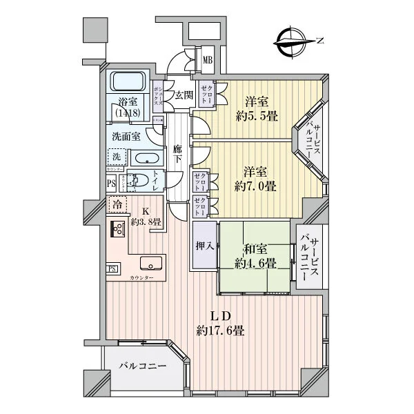 ブランズタワー大阪備後町 間取図