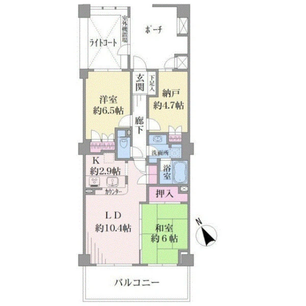 サンクタス横濱三ツ沢公園 間取図