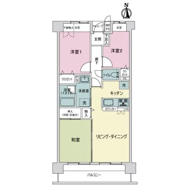ライオンズマンション北山通 間取図