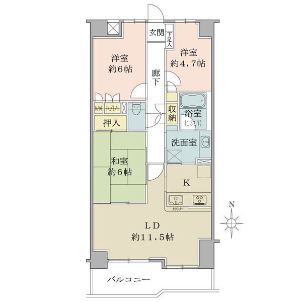 エクレール杉田 間取図