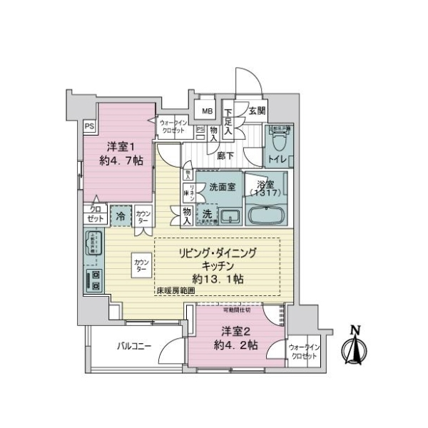 メインステージ三ノ輪ＥＡＳＴ 間取図