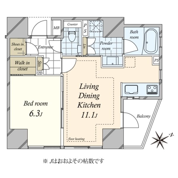 ディアクオーレ白金高輪 間取図