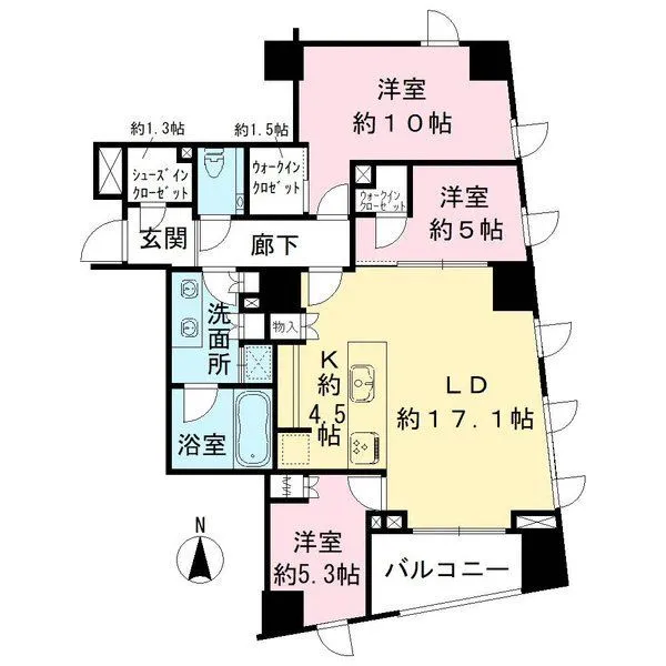 ザ・パークハウス代々木大山 間取図