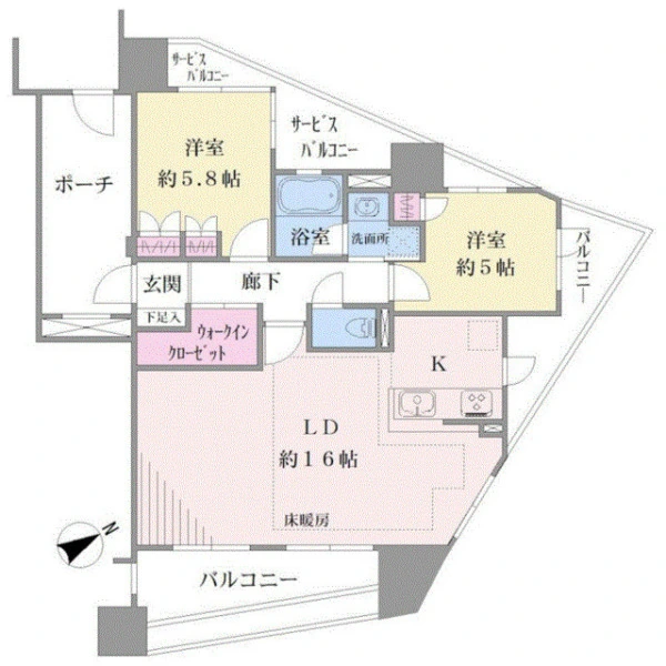 ナイスアーバン中野坂上 間取図