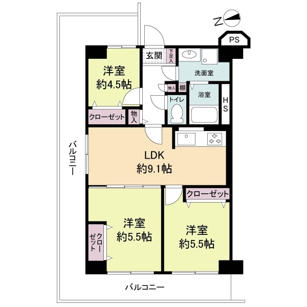 ネオコーポ鶴見緑地 間取図