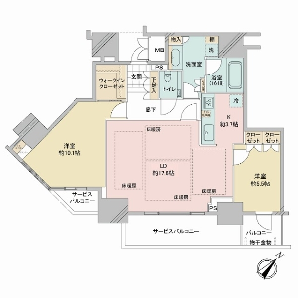 グランドメゾン上町台レジデンスタワー 間取図