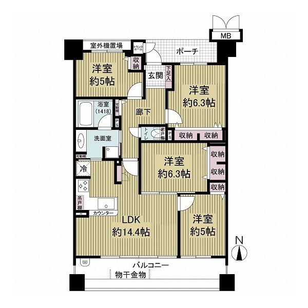 ルネ神戸住吉川清流の道 間取図