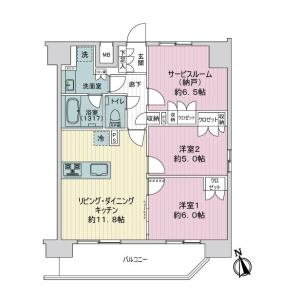 パレステージ朝霞本町 間取図