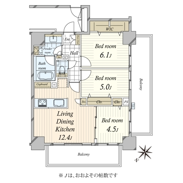 プレシス汐留 間取図