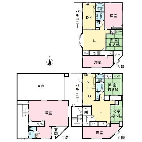 大阪市東住吉区中野１丁目 間取図