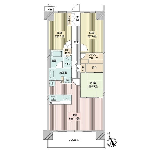 グレーシアガーデンたまプラーザ 間取図
