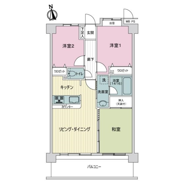ライオンズガーデン梅島 間取図