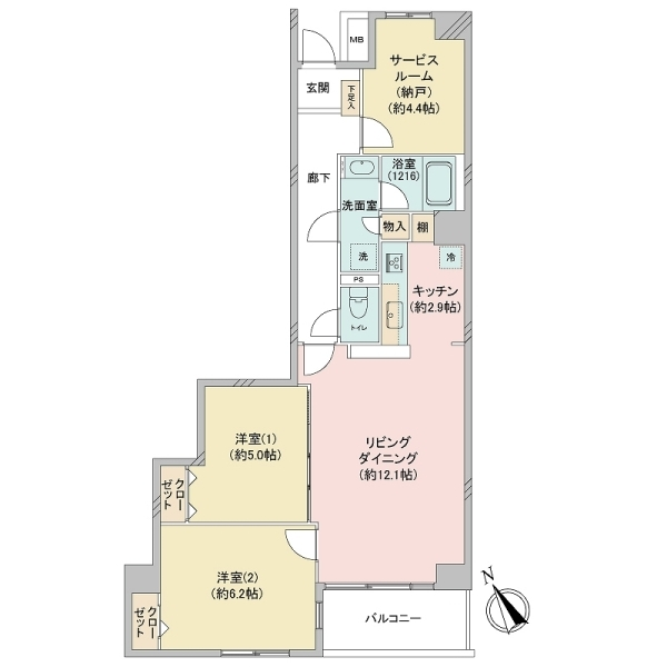 梅屋敷パークファミリア 間取図