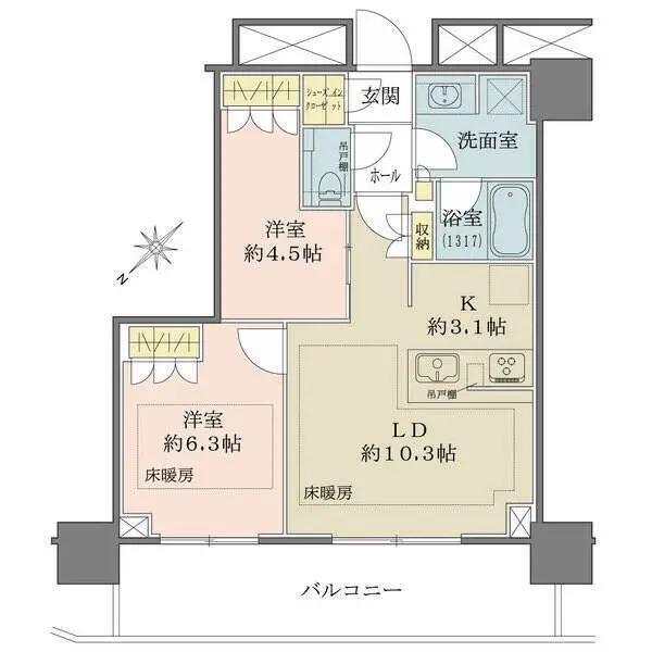ザ・タワー十条 間取図
