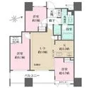 ザ・パークハウス浅草橋西レジデンス LD含む3居室が東向きのレイアウト。廊下面積を抑え、住空間が広く確保された設計です。全居室収納有り。