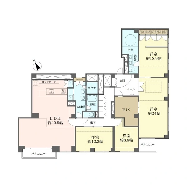 西麻布パーク・マンション 間取図