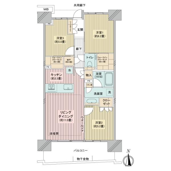 ガーデンクロス東京王子 間取図