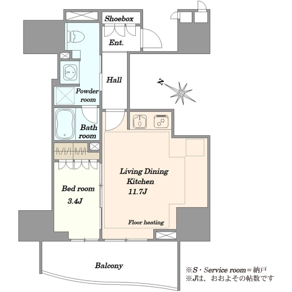 プラウド町屋 間取図