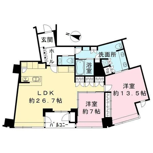 プラウド新宿御苑エンパイア 間取図