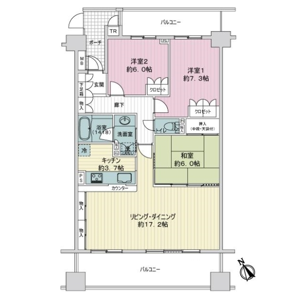 ステイツ茨木グランプレイス 間取図