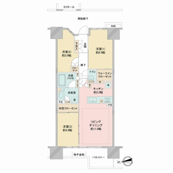 ルネ八王子トレーシア 間取図