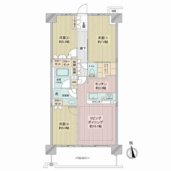 ブランシエラ川口 間取図
