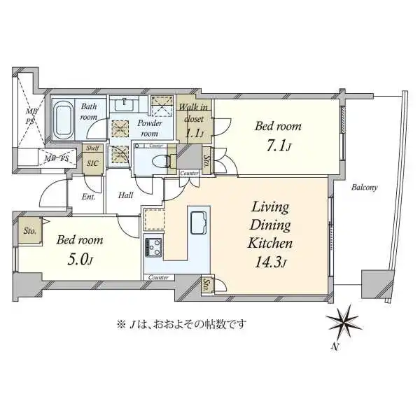 品川Ｖタワー 間取図