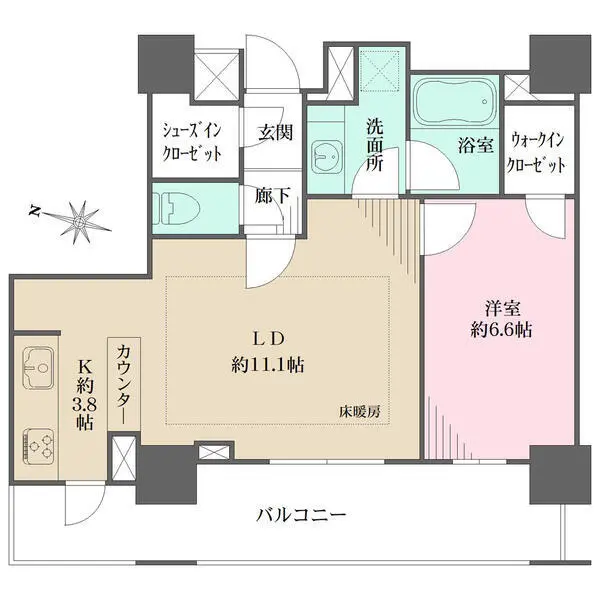 アデニウムタワー梅田イーストスクエア 間取図