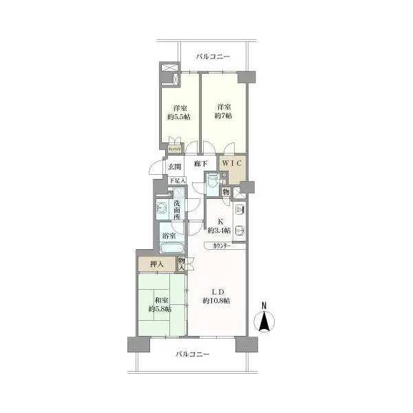 フォレストパーク四季彩の丘Ｄ棟 間取図