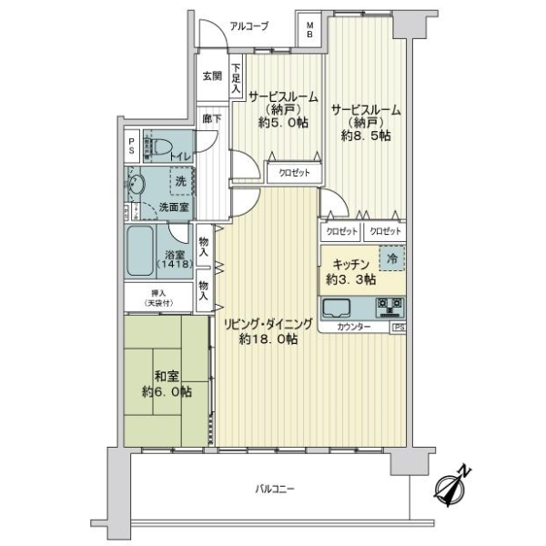 デュオガーデン川口さくらの杜 間取図