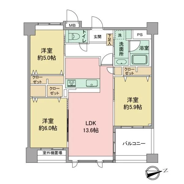 ルイシャトレ相模原 間取図
