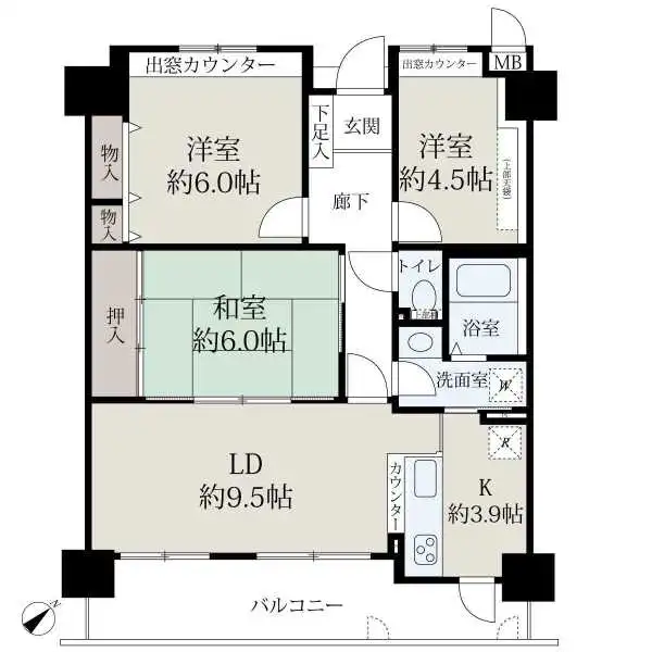 サンマンションアトレ太子橋 間取図