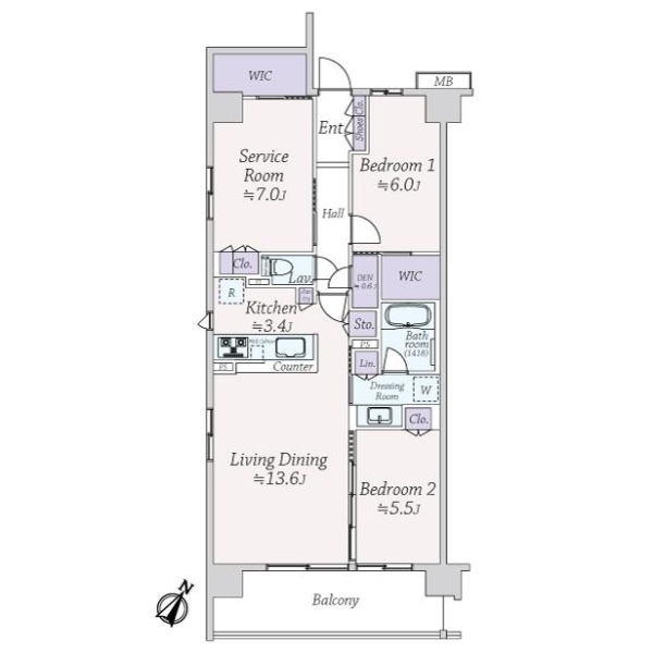 シティテラス横濱新杉田 間取図