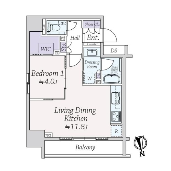 リビオレゾン大手町 間取図