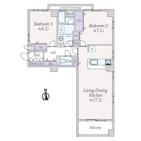 フォルム西宮北口３号棟 間取図