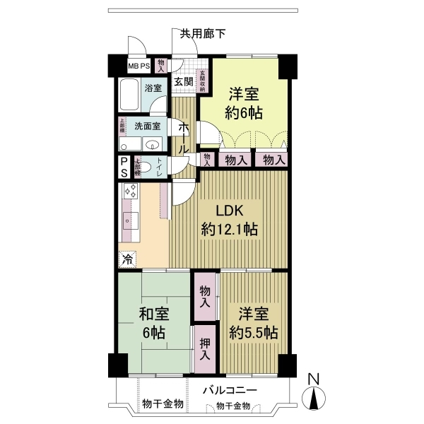 御影ブライトハイツ 間取図