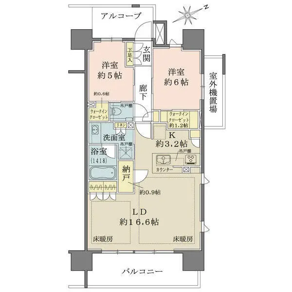 ザ・パークハウス中野富士見町 間取図