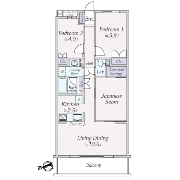 アドリーム湘南茅ヶ崎 間取図