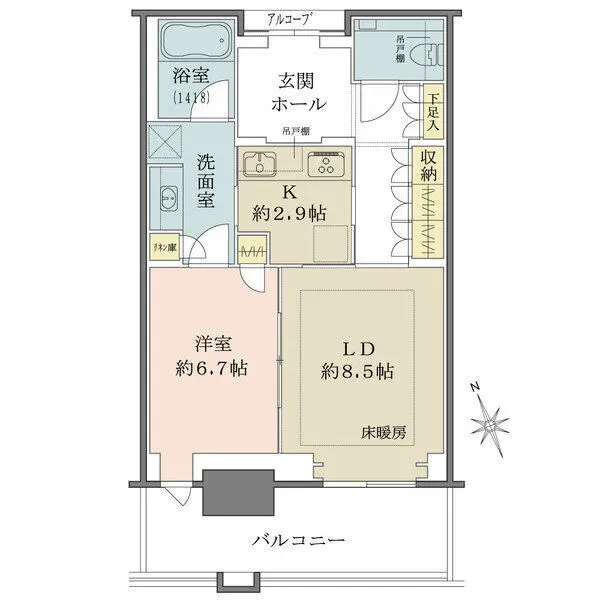 グラングリーン大阪　ＴＨＥ　ＮＯＲＴＨ　ＲＥＳＩＤＥＮＣＥ 間取図