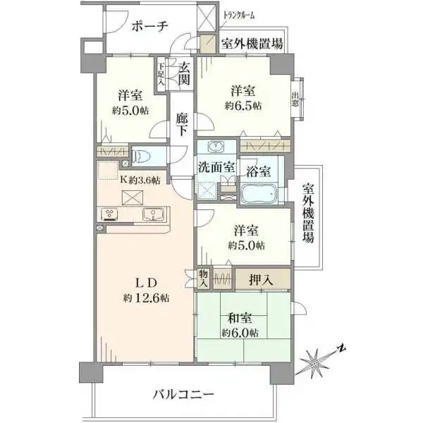 オーベル豊田旭が丘壱番館 間取図
