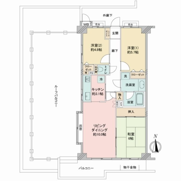 マージュ高幡不動 間取図