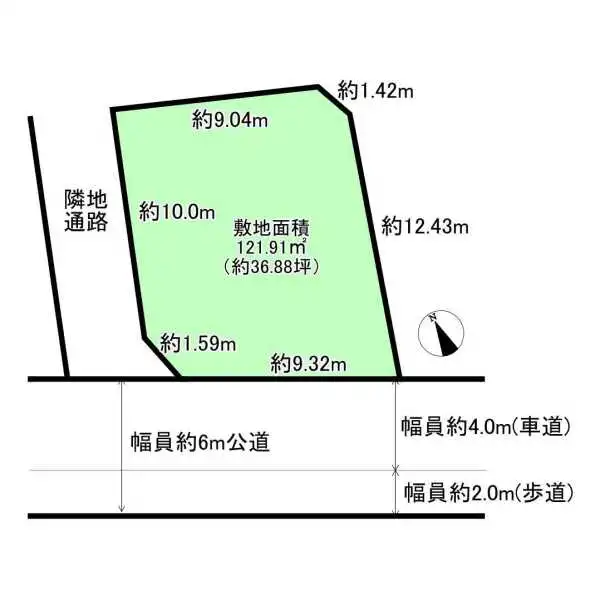 世田谷区成城９丁目 区画図