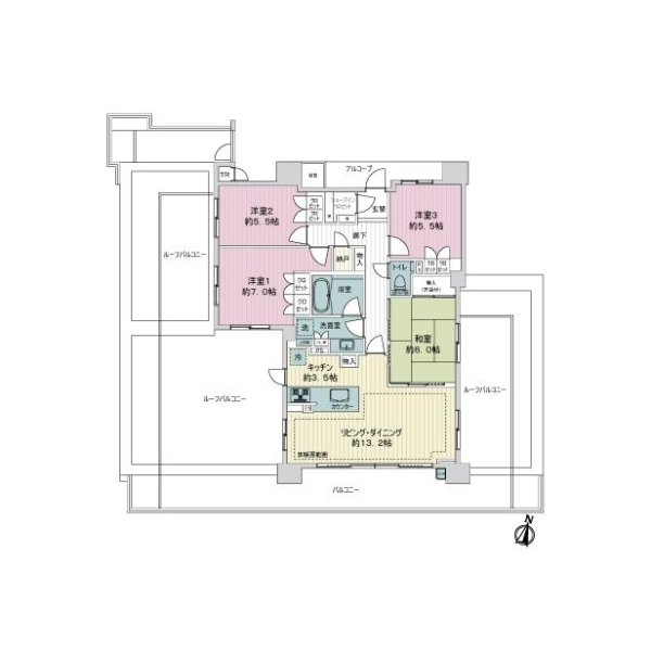 グリーンシア川崎京町 間取図