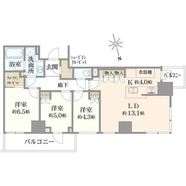 クラッシィタワー東中野 間取図
