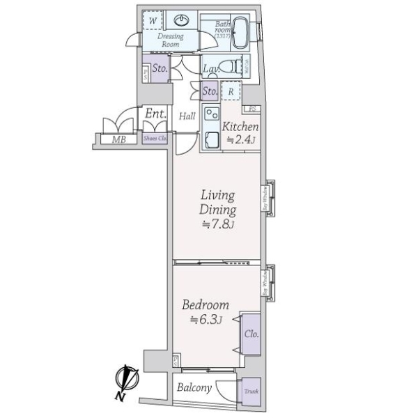 デュオ・スカーラ神楽坂タワー 間取図