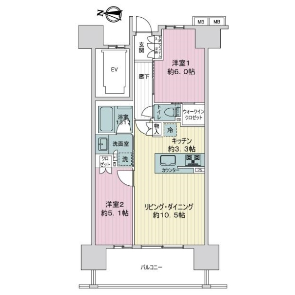 レーベン名古屋松重町ＧＲＡＮＤ　ＡＵＢＥ 間取図