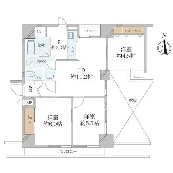 フィエルテ四条烏丸シュッド 間取図